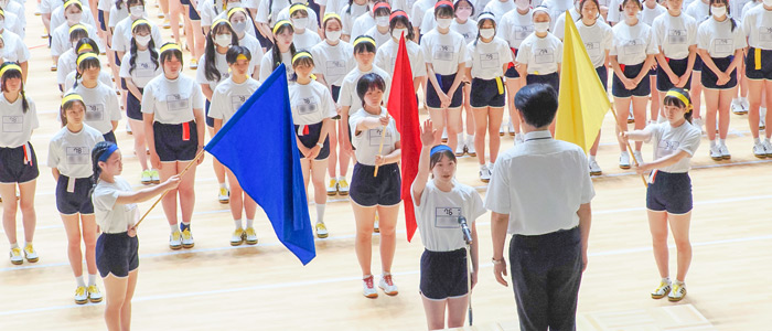 紅青黄 三つ巴の闘い！女子聖の運動会